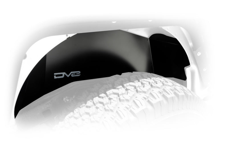 DV8 Offroad 07-18 Jeep Wrangler JK Rear Aluminum Inner Fender - Black INFEND-01RB