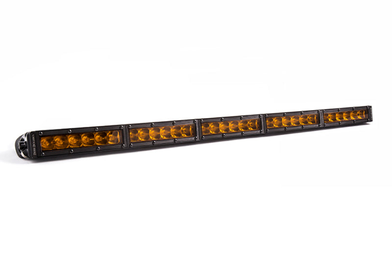Diode Dynamics 30 In LED Light Bar Single Row Straight - Amber Driving Each Stage Series DD5040