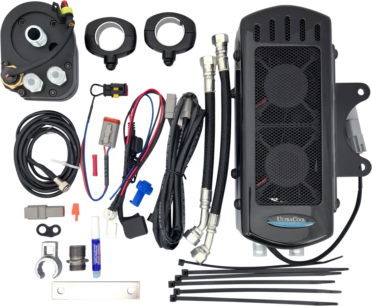 ULTRACOOL Side Mount Oil Cooler Tc Touring `09-16 Gloss Blk SMT-2G