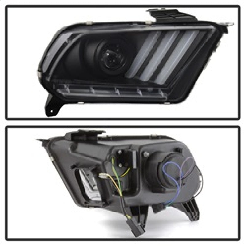 Spyder Ford Mustang 10-13 Projector Headlights - HID Model Only - Black PRO-YD-FM2010V2-HID-BK 5084569
