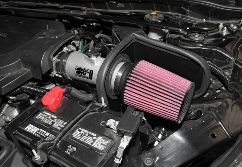 K&N 13-14 Honda Accord 3.5L V6 69 Series Typhoon Air Intake System - Silver Cold Air Intake Kit 69-1212TS