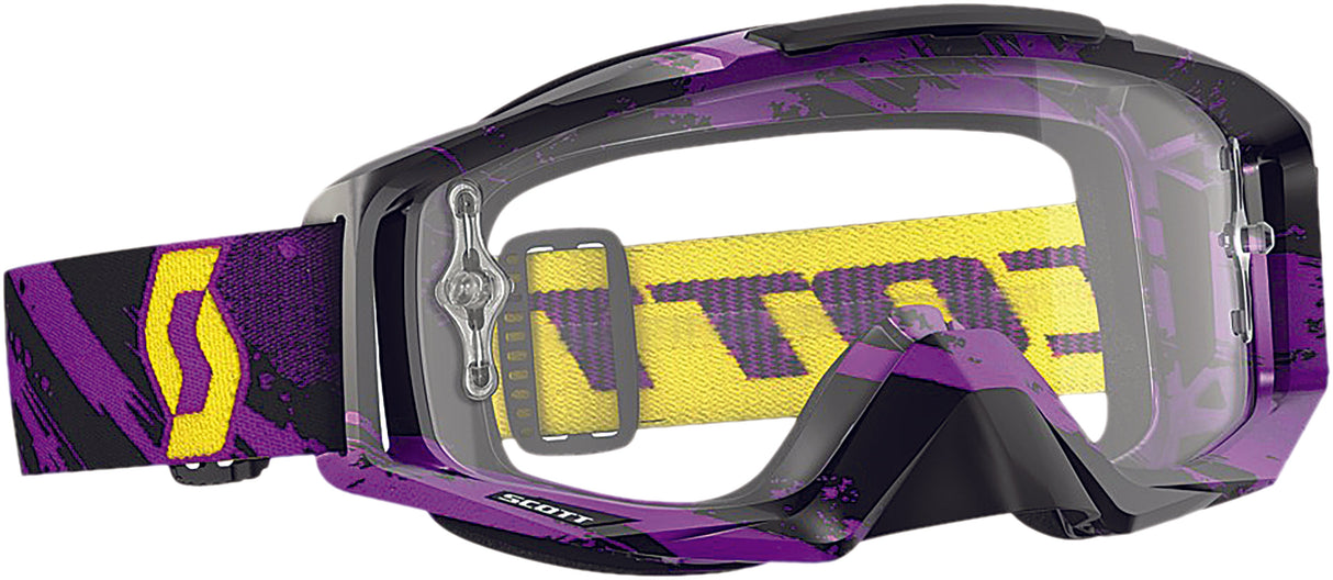 SCOTT Tyrant Zebra Goggle Pur/Ylw W/Clear Lens 240585-4977113