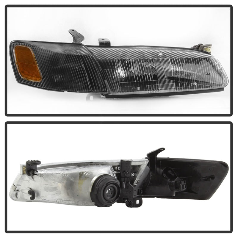 xTune 97-99 Toyota Camry 4pc OEM Style Headlights w/Corner Lights - Black (HD-JH-TCAM97-SET-BK) 9042836