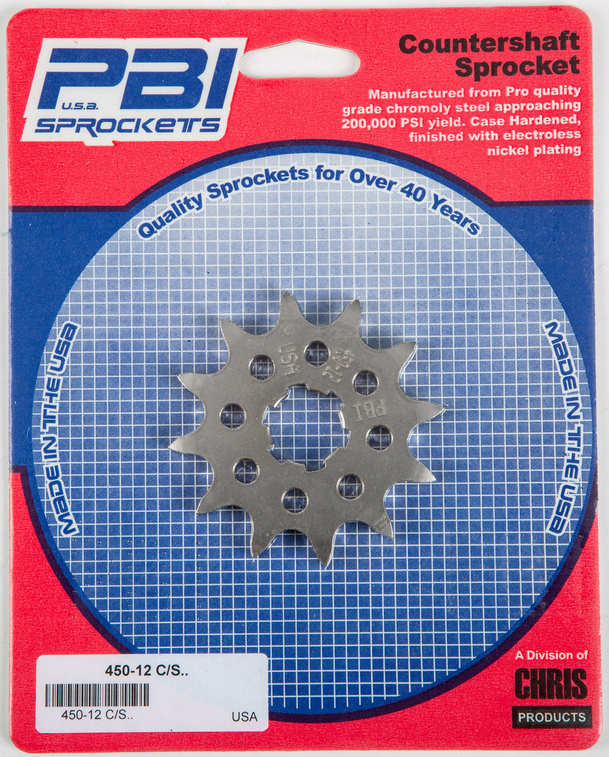 PBIFront Cs Sprocket Steel 12t-520 Kaw450-12