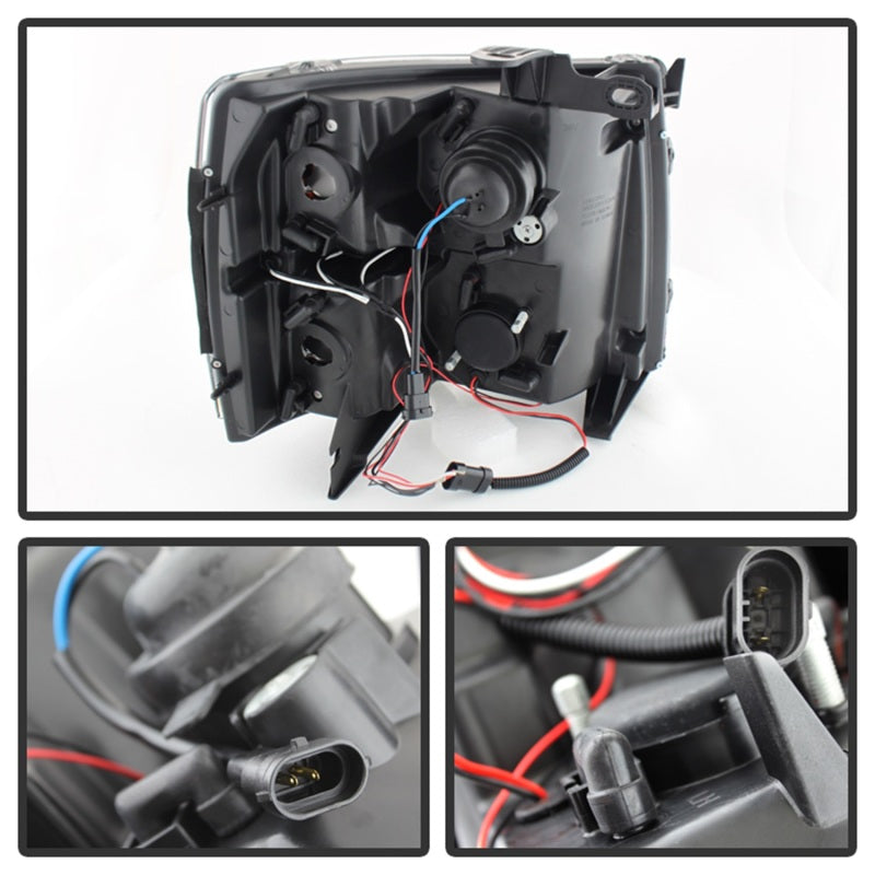 Spyder Chevy Silverado 1500/2500 07-13 Projector Headlights LED Halo LED Blk Smke PRO-YD-CS07-HL-BSM 5078322