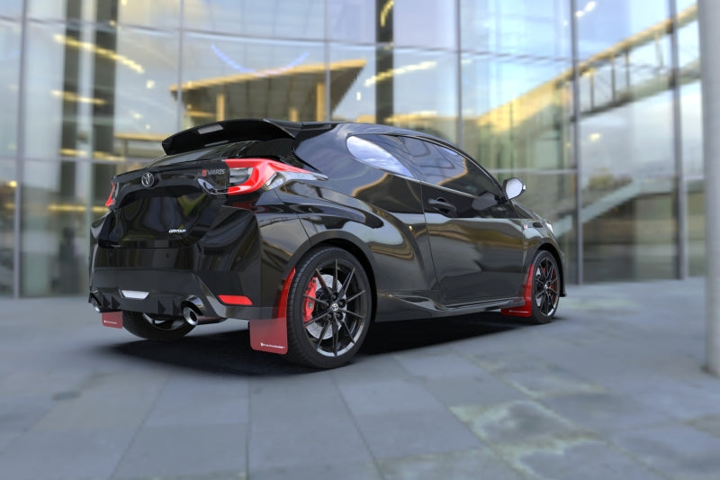 Rally Armor 20-22 Toyota GR Yaris Hatchback Red Mud Flap w/ White Logo MF74-UR-RD/WH