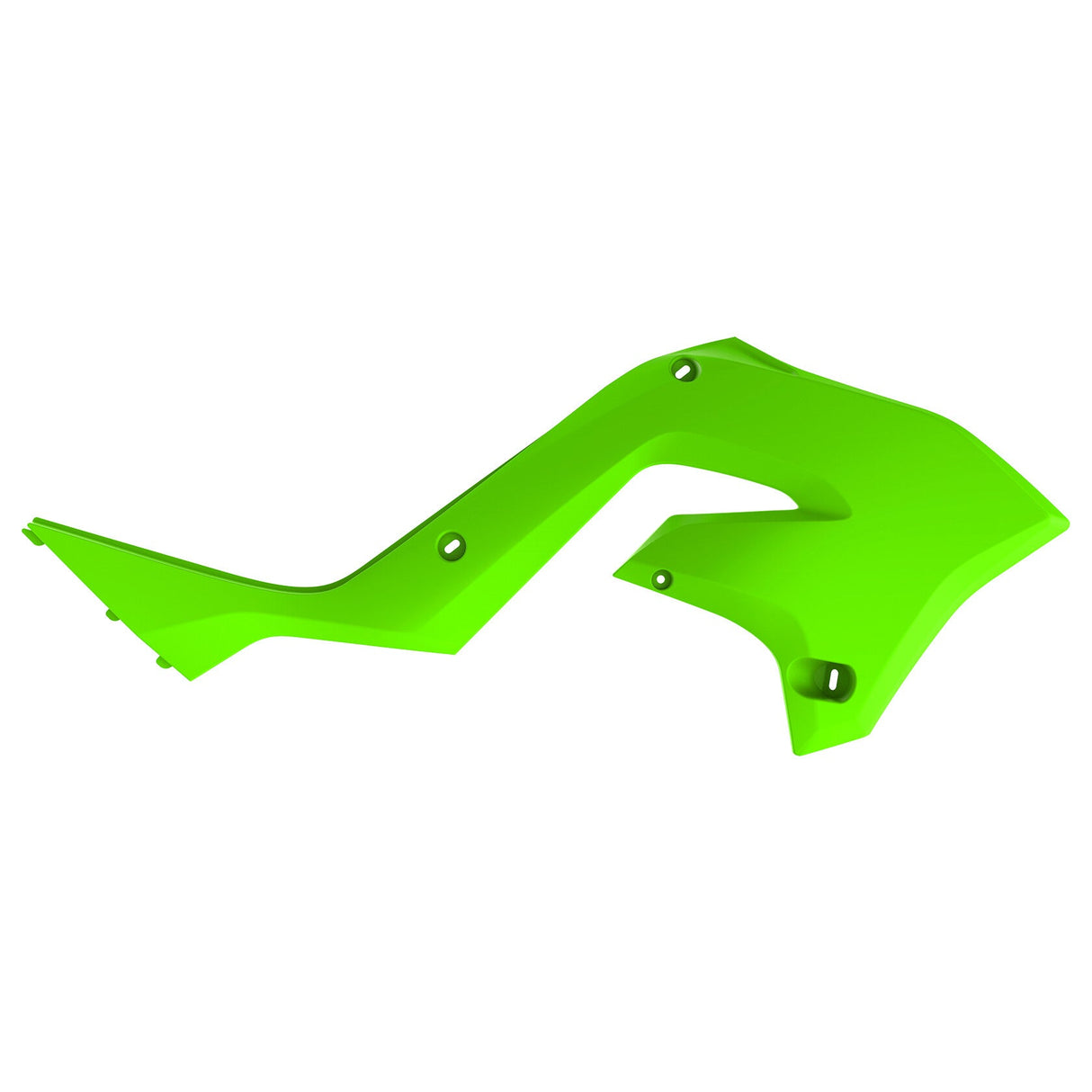 POLISPORT Radiator Scoops Restyling Lime Green Kaw 8425800004