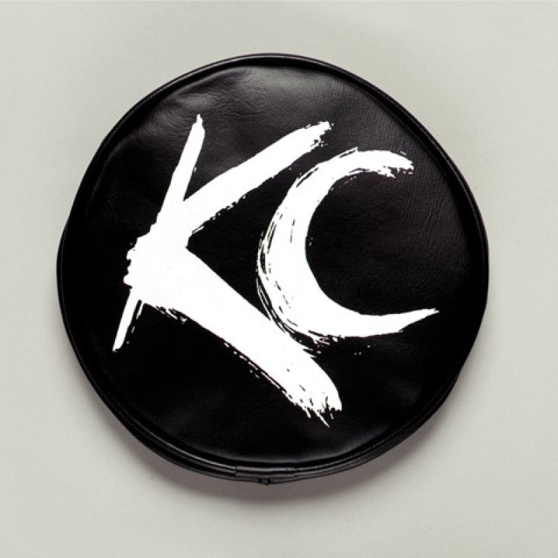 KC HiLiTES 6in. Round Soft Cover (Pair) - Black w/Yellow KC Logo 5102