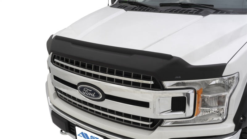 AVS 15-18 Ford F-150 Aeroskin II Textured Low Profile Hood Shield - Black 436096