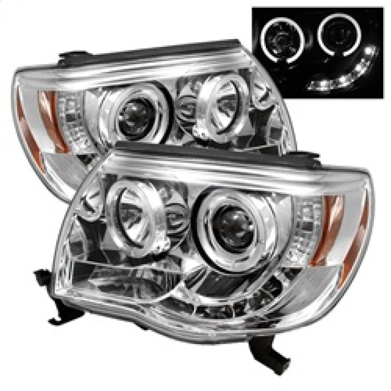 Spyder Toyota Tacoma 05-11 Projector Headlights LED Halo LED Chrome High H1 Low H1 PRO-YD-TT05-HL-C 5011923