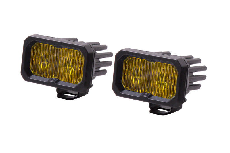 Diode Dynamics Stage Series 2 In LED Pod Sport - Yellow Fog Standard ABL (Pair) DD6386P