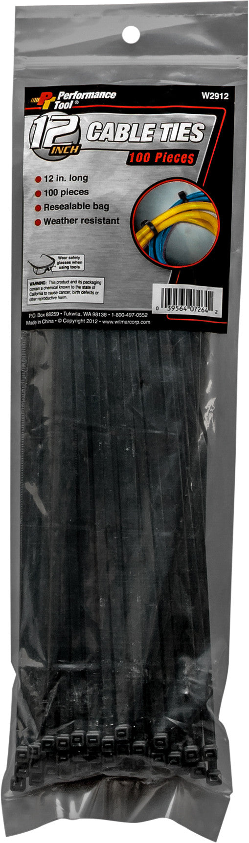 PERFORMANCE TOOLCable Tie 12" 100/PackW2912