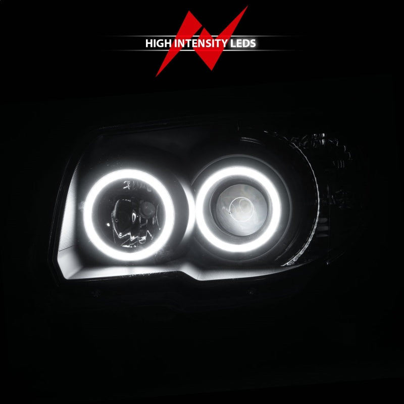 ANZO 2006-2009 Toyota 4Runner Projector Headlights w/ Halo Black 111320
