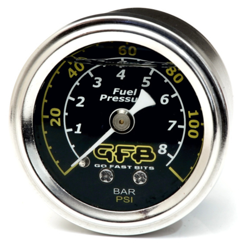 GFB Fuel Pressure Gauge (Suits 8050/8060) 40mm 1-1/2in 1/8MPT Thread 0-120PSI 5730