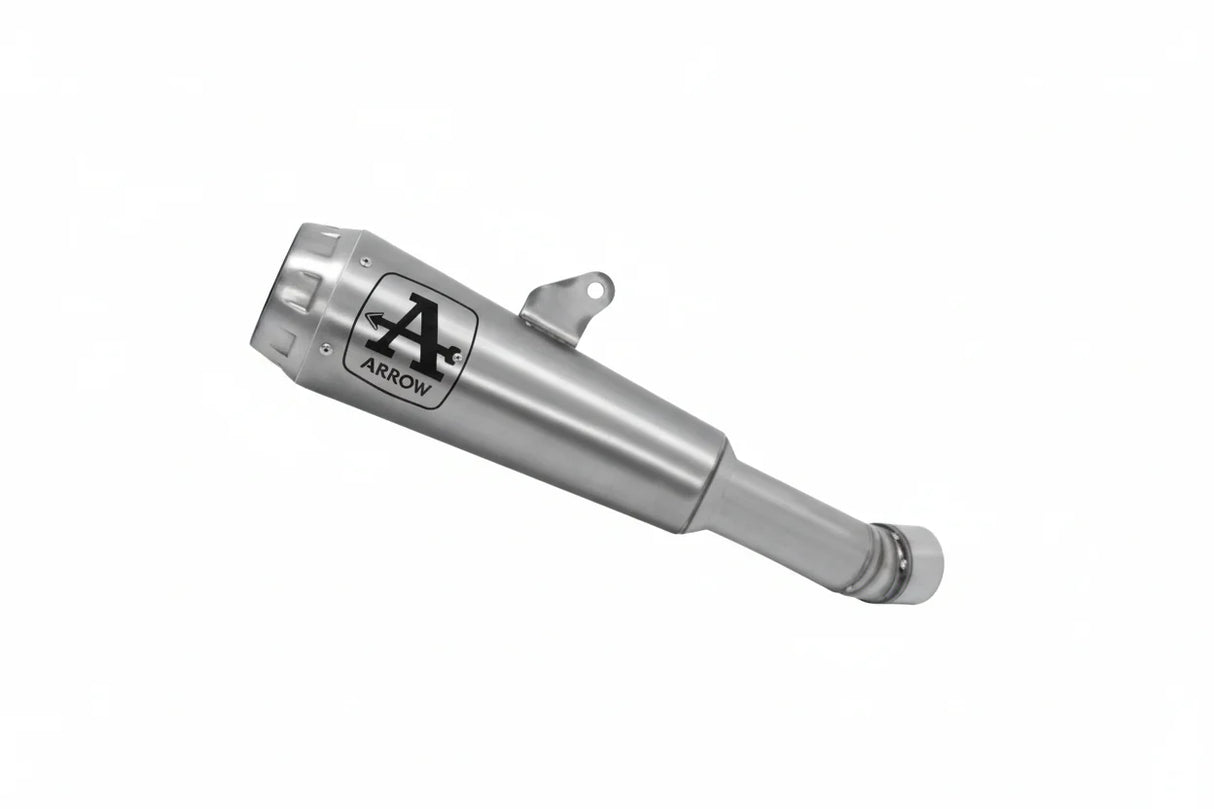 71874PRI Arrow Pro-Race Slip-on Exhaust, Nichrome for Ninja 400/Z400 500 2019- 2025