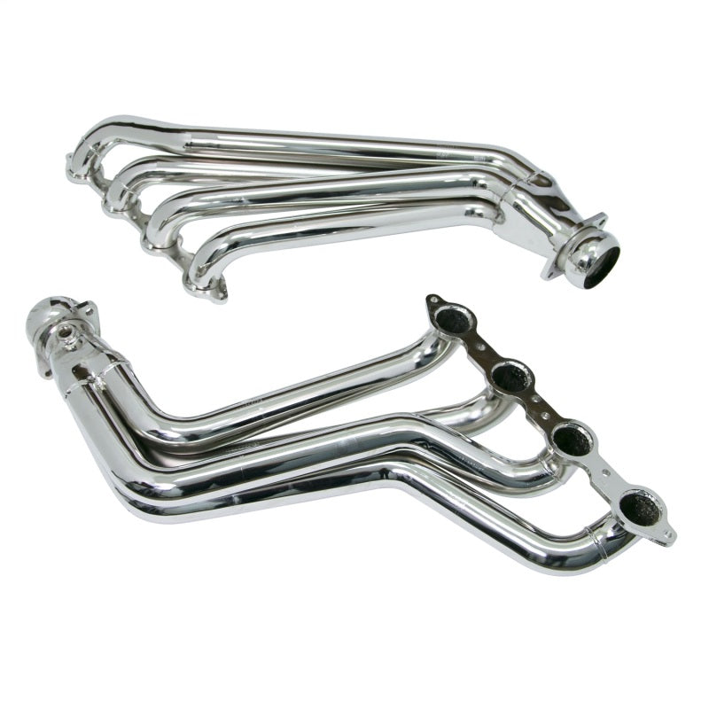 BBK 10-15 Camaro LS3 L99 Long Tube Exhaust Headers With Converters - 1-3/4 Chrome 4021