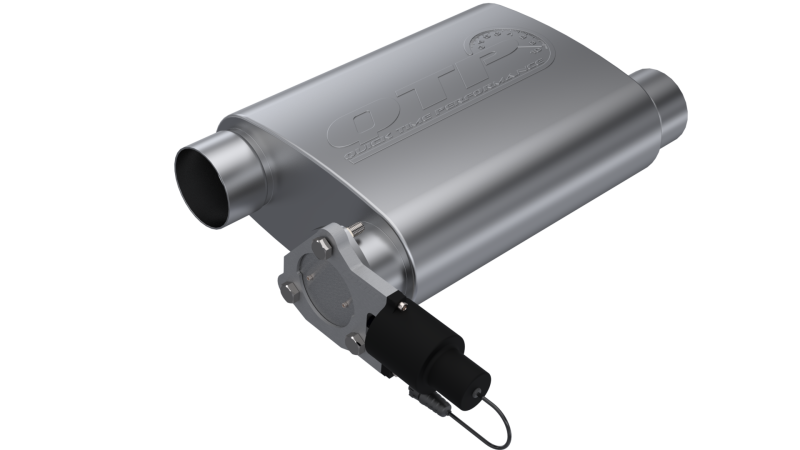 QTP 3in Weld-On 304SS Reverse Screamer Muffler w/Bolt-On QTEC Electric Cutout 13301C
