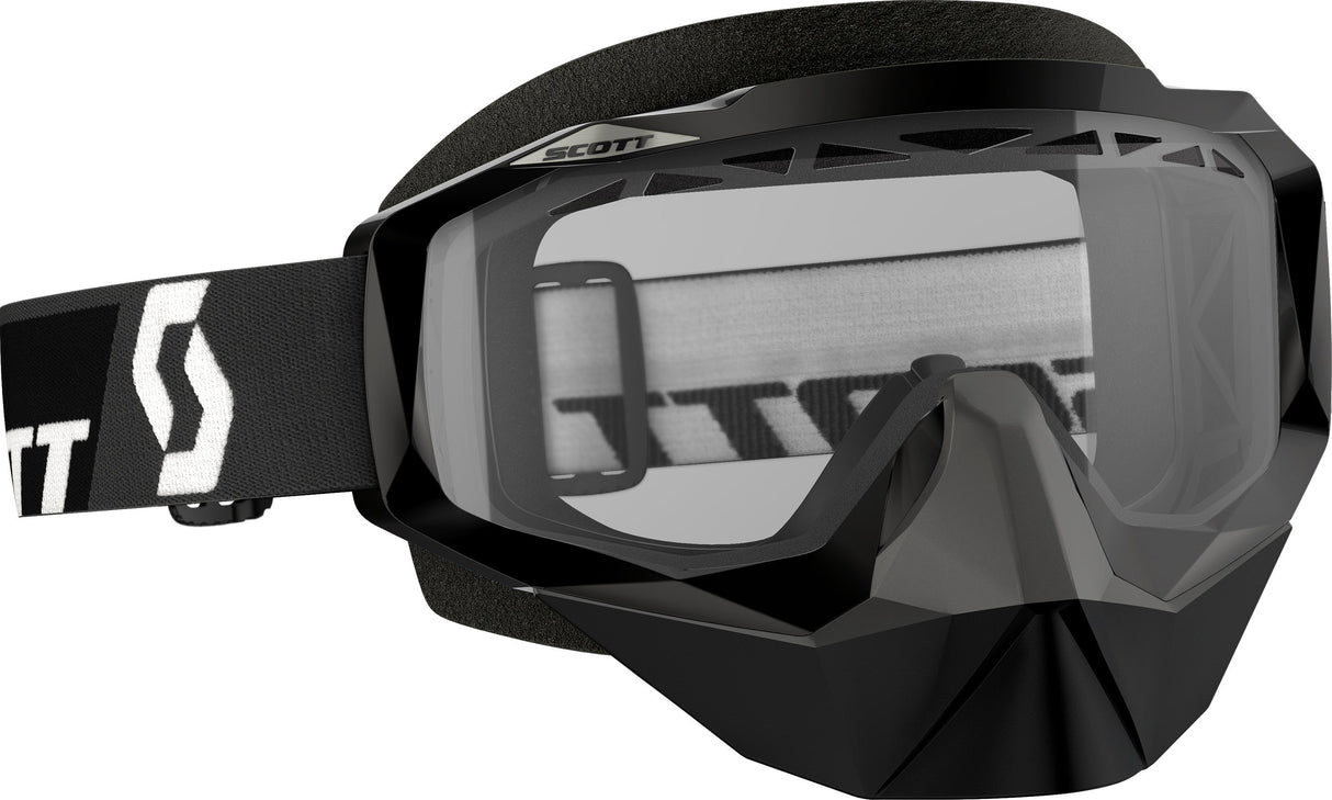 SCOTT Hustle Snocross Goggle Black W/Clear Lens 240528-0001043