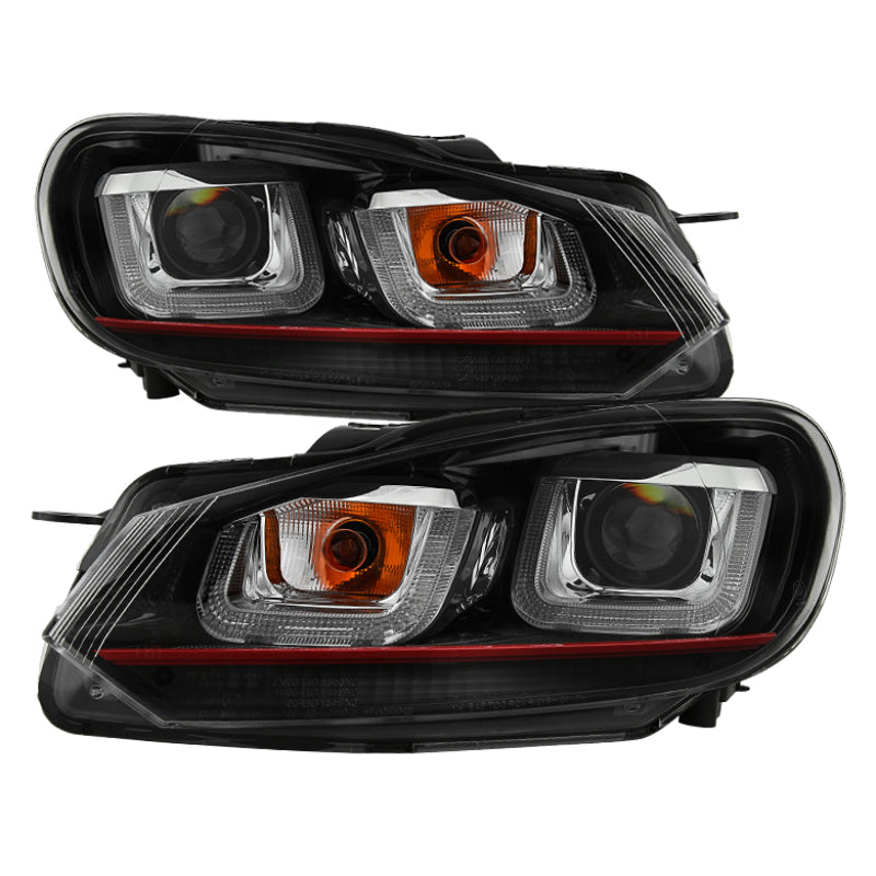 Spyder Volkswagen Golf / GTI 10-13 Version 3 Projector Headlights - Black PRO-YD-VG10V3R-DRL-BK 5082046