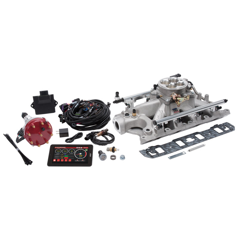 Edelbrock Pro Flo 4 EFI System Seq Port Ford Super Victor 8.2 302-347 625 HP 35lb/hr Satin Finish 35940