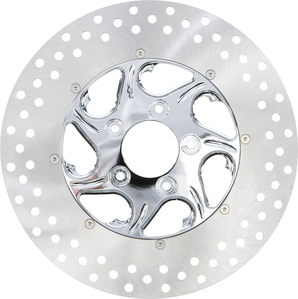 HARDDRIVE 2pc Rear Left Flow Disc Chrome 11.8" F2120CRL118-2P