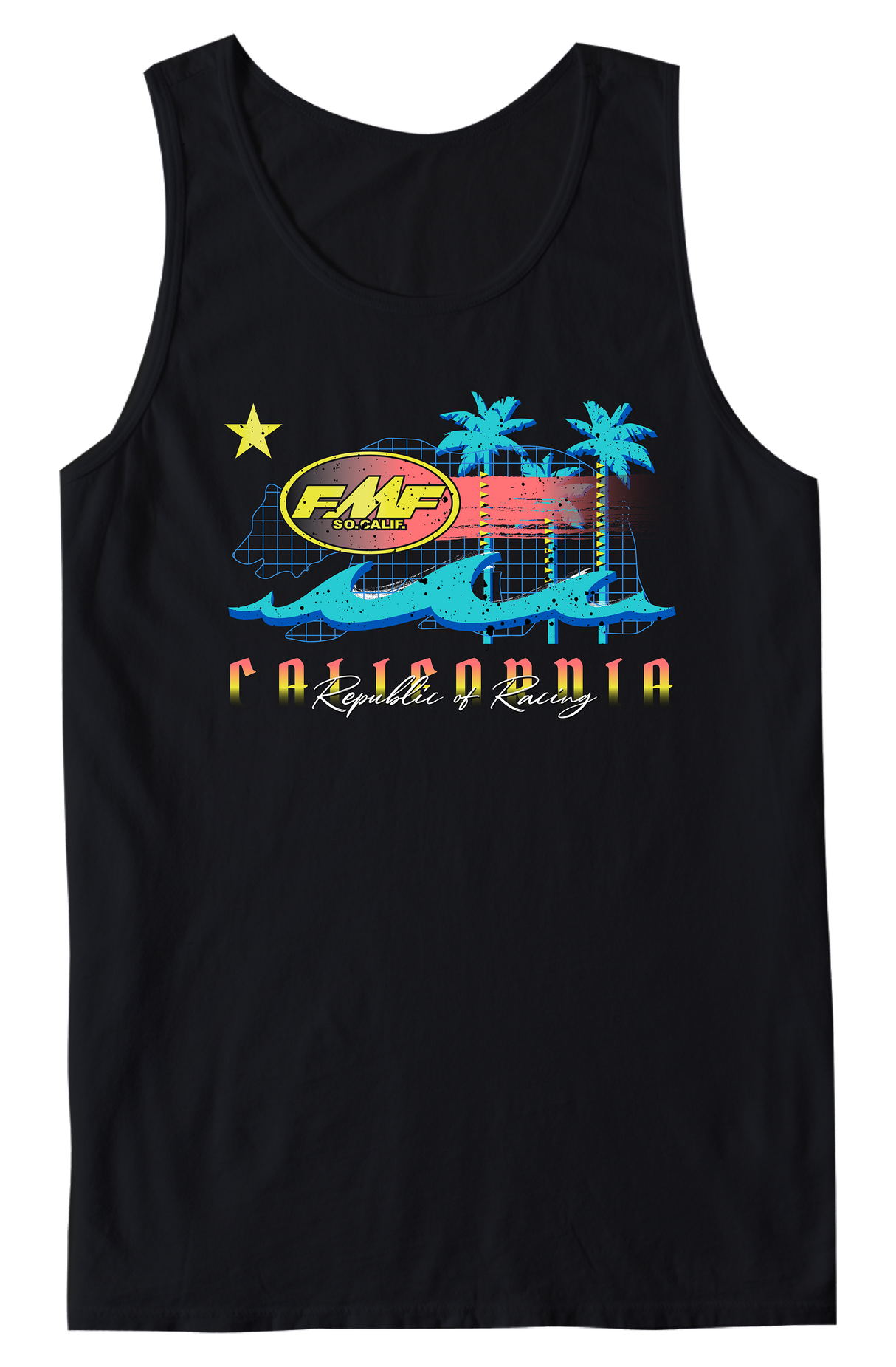 FMF APPAREL Wavy Tank Black Xl SU22123900-BLACK-XL