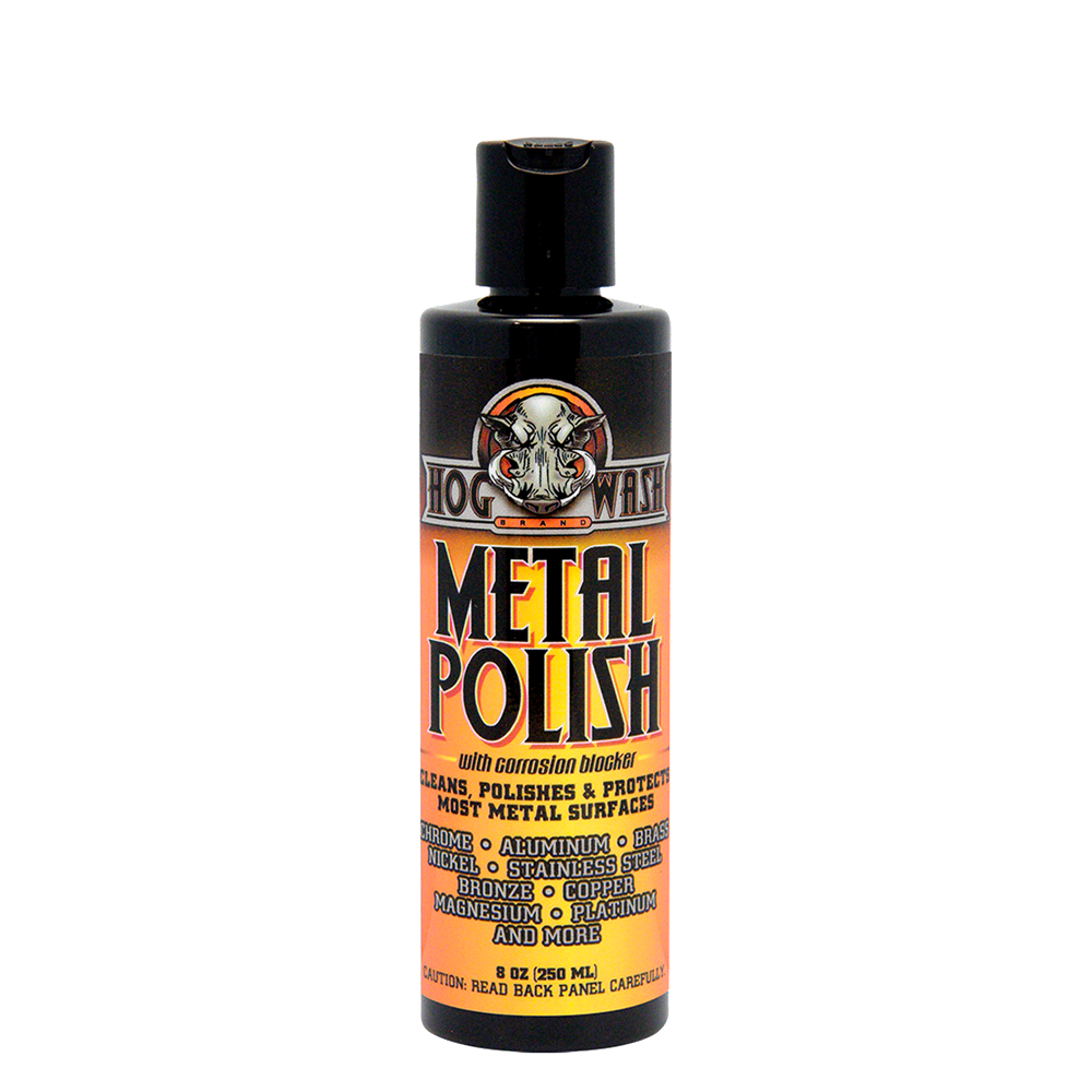 HOG WASH Metal Polish W/Corrosion Blocker 8oz HW0478