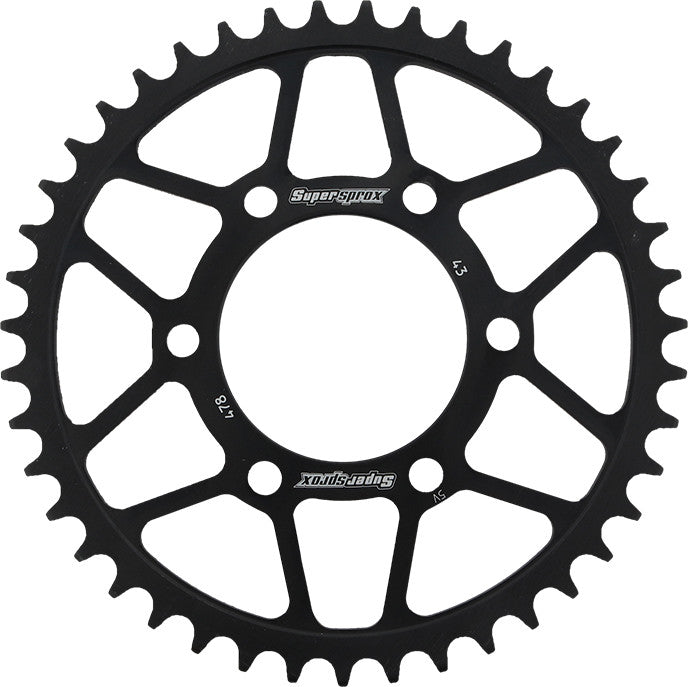SUPERSPROX Rear Sprocket Steel 43t-520 Blk Kaw RFE-478-43-BLK