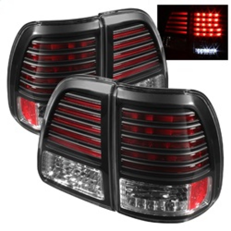 Spyder Toyota Land Cruiser 98-05 LED Tail Lights Black ALT-YD-TLAN98-LED-BK 5007537