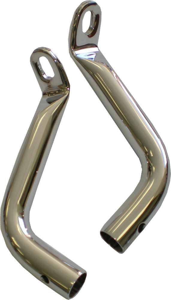 BAGGER WERX Saddlebag Support Brackets Chrome Long 101006