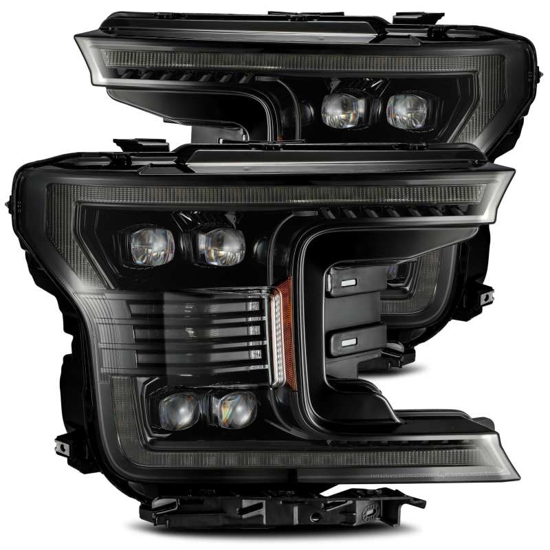 AlphaRex 18-20 Ford F-150 NOVA LED Proj Headlight Plank Style Alpha Blk w/Activ Light/Seq Signal/DRL 880165