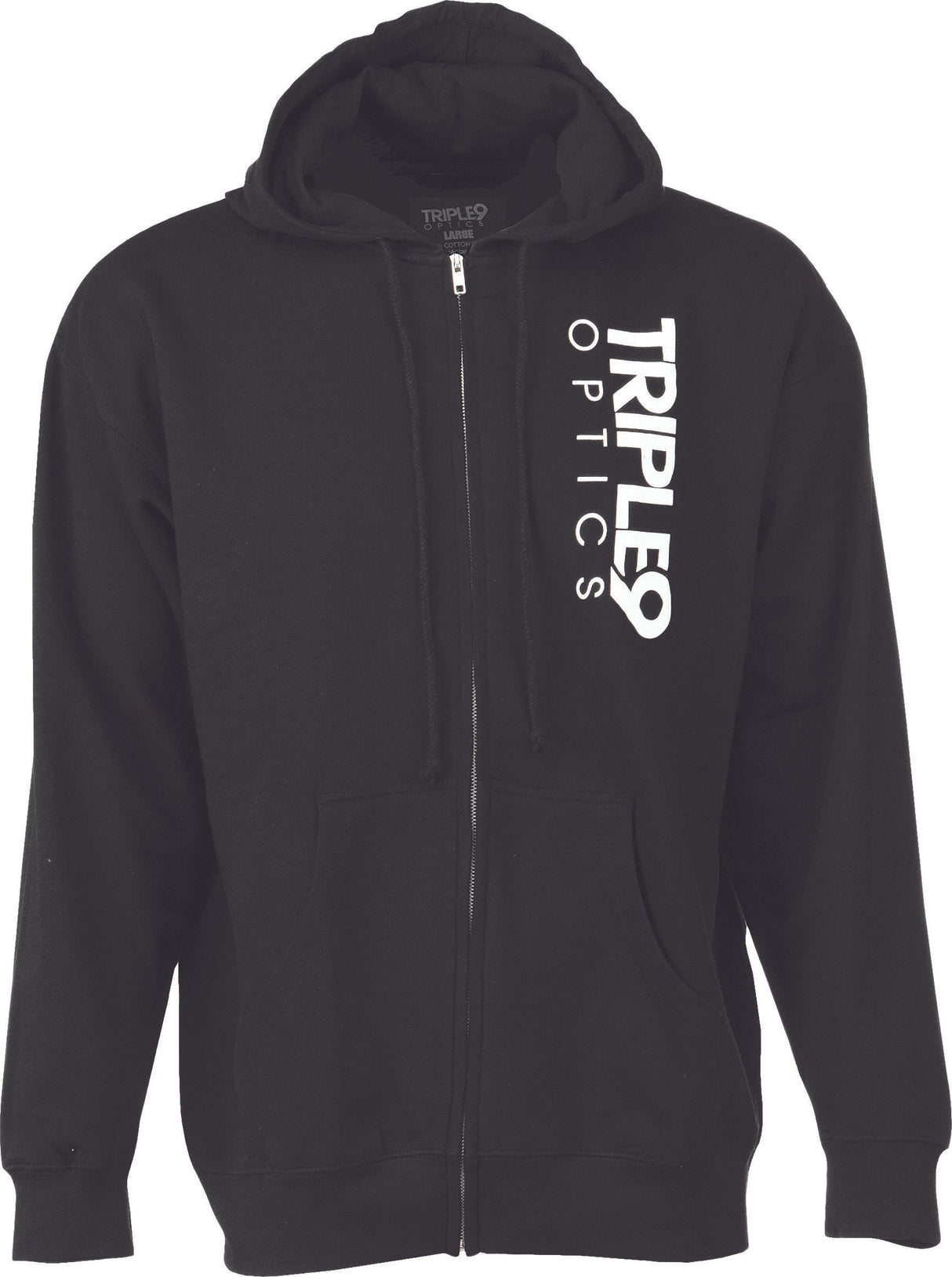 TRIPLE 9 Logo Zip Hoodie Black Xl 37-2740X