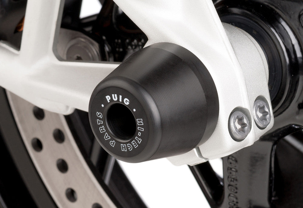 PUIG Axle Sliders Front Black 7733N