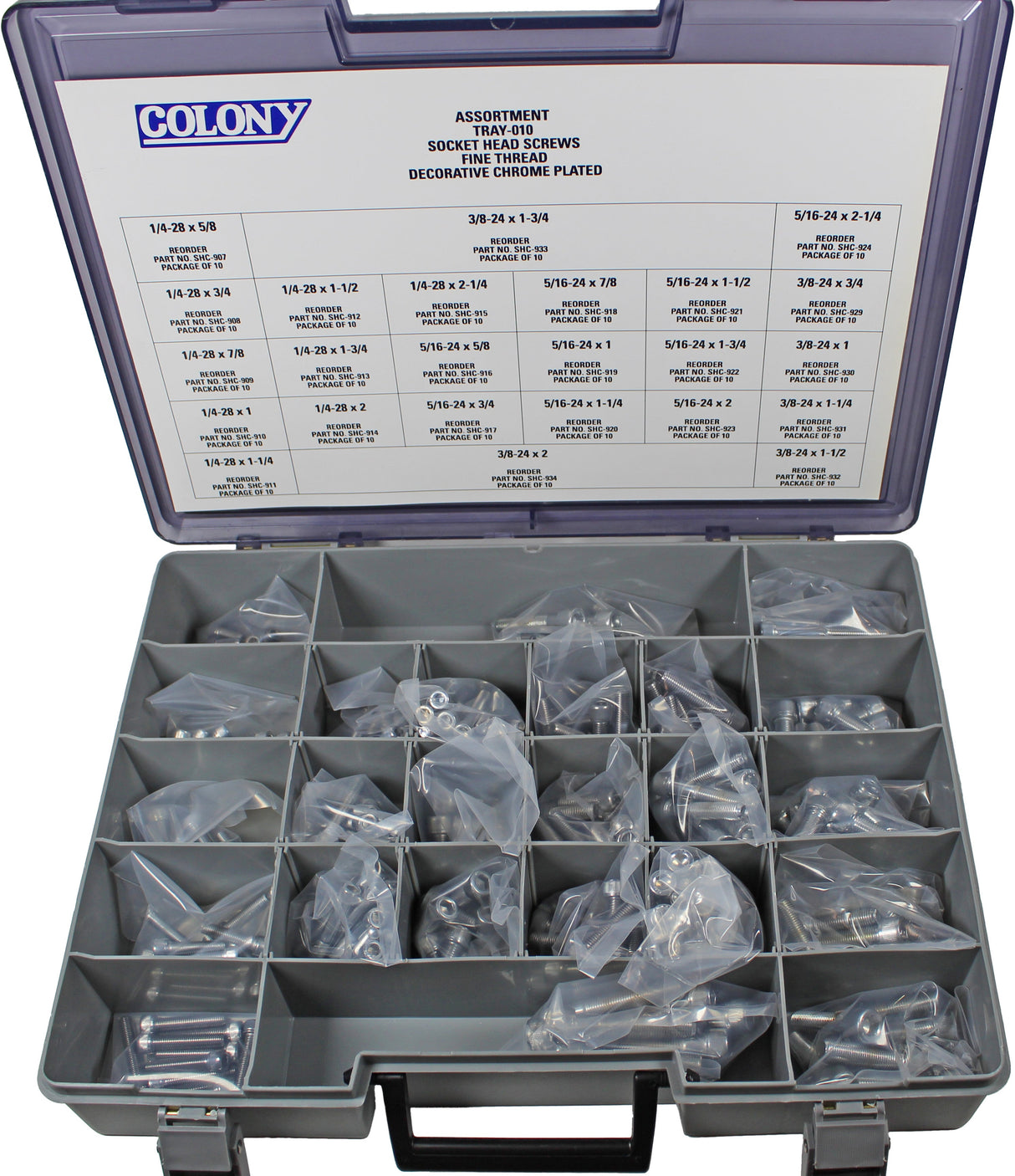 COLONY MACHINE Hardware Assortment Tray Sockethead Screws Fine TRAY-010