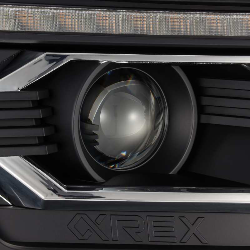 AlphaRex 12-15 Toyota Tacoma LUXX LED Projector Headlights Plank Style Black w/DRL 880751