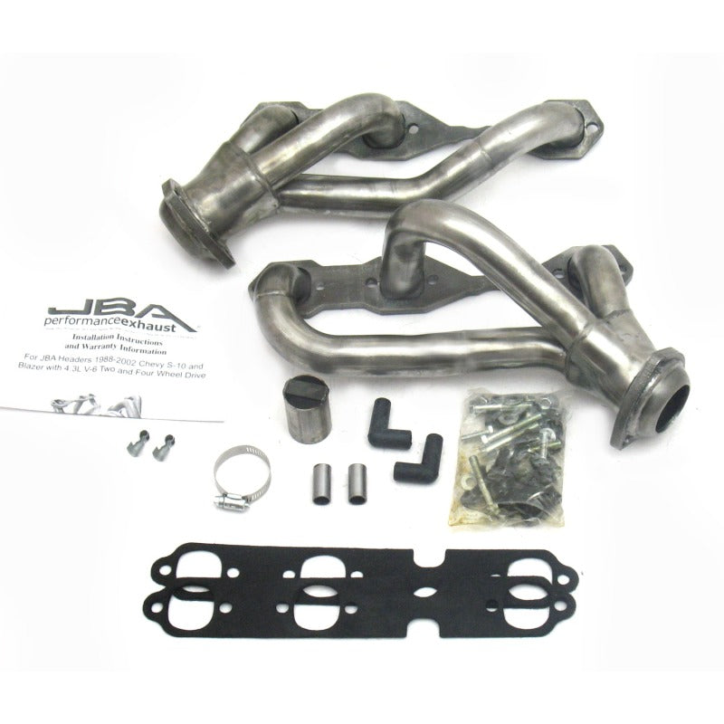 JBA 88-95 & 02-03 GM S-Truck 4.3L V6 4WD 1-1/2in Primary Raw 409SS Cat4Ward Header 1840S-3