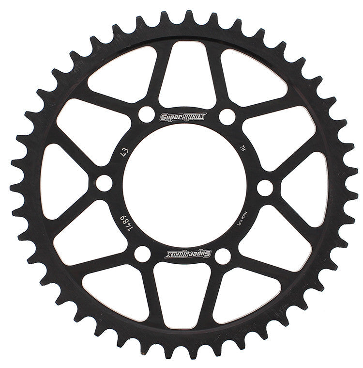 SUPERSPROX Rear Sprocket Steel 43t-525 Blk Kaw RFE-1489-43-BLK
