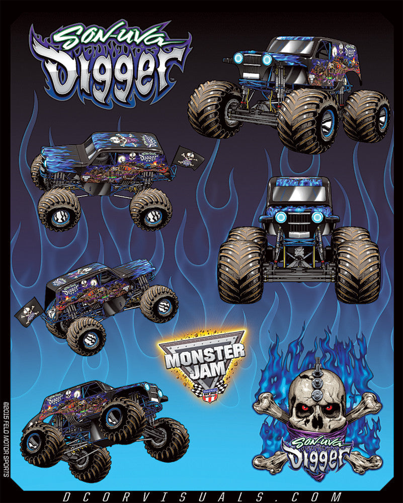 D-COR Monster Jam Decal Sheet 40-90-210