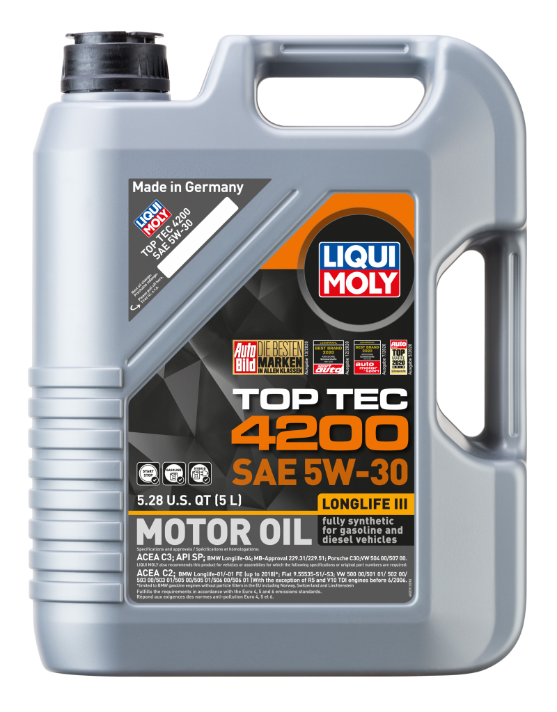 LIQUI MOLY 5L Top Tec 4200 New Generation Motor Oil SAE 5W30 2011