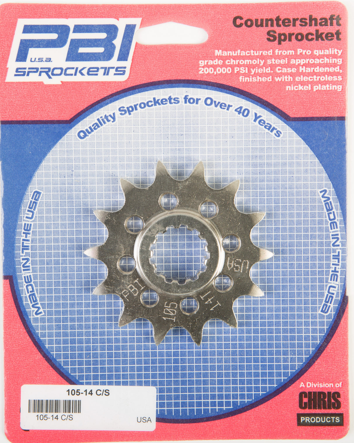 PBIFront Cs Sprocket Steel 14t-520 Yam105-14