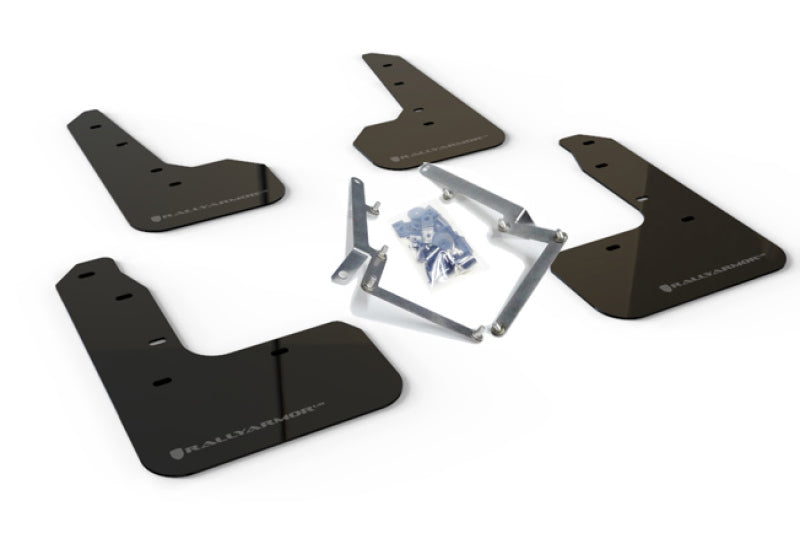 Rally Armor 17-21 Honda Civic Sport & Touring (Hatch) Black UR Mud Flap w/ Dark Grey Logo MF51-UR-BLK/DGRY