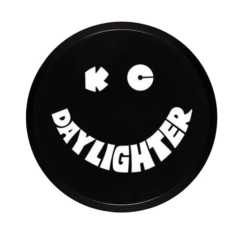 KC HiLiTES 6in. Round Hard Cover for Daylighter/SlimLite/Pro-Sport (Single) - Black w/White Smile 5200
