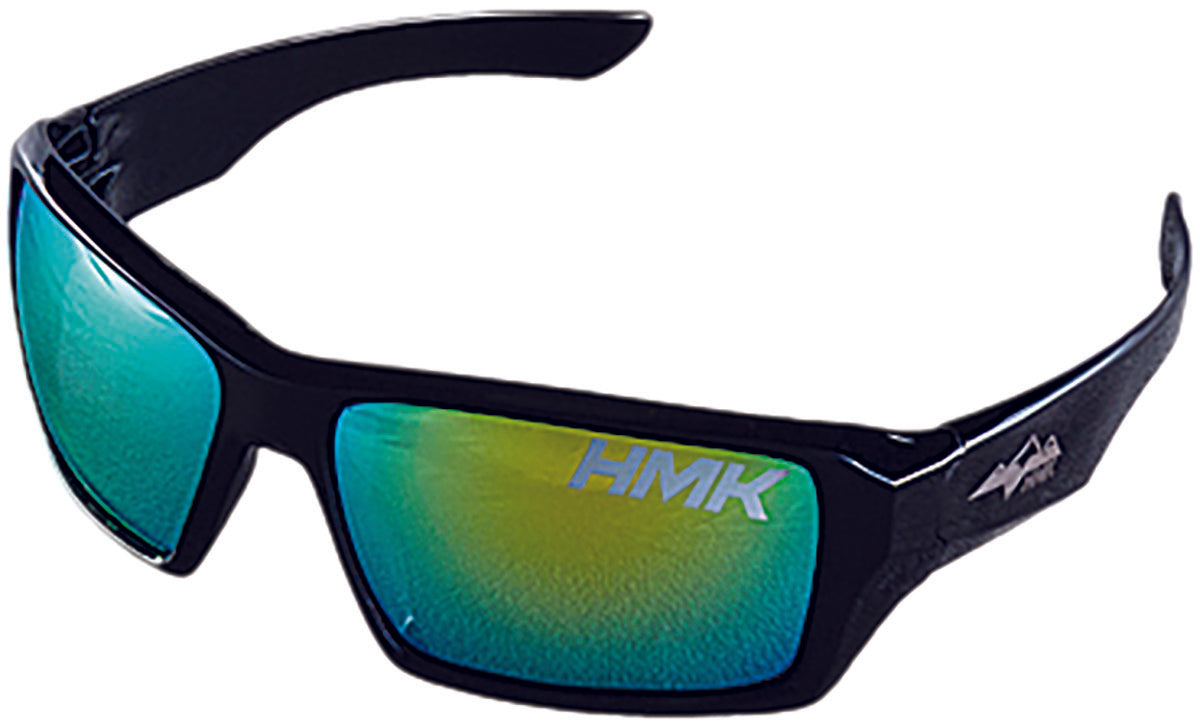 HMK Jim Sunglasses Black W/Pol. Revo Blue/Yellow Lens HM5JIMB