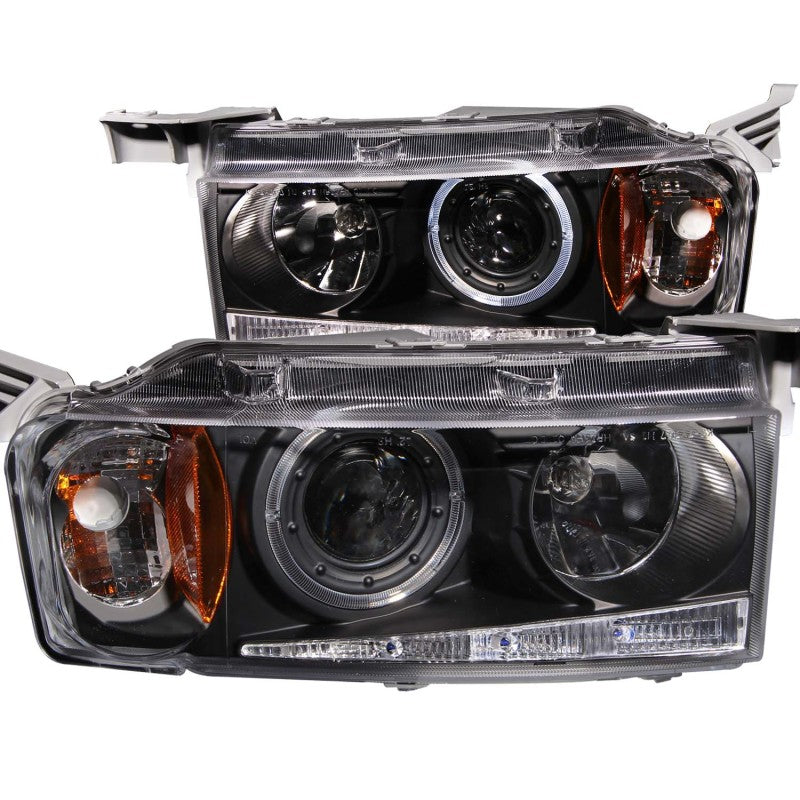 ANZO 2004-2007 Scion Xb Projector Headlights w/ Halo Black G2 121347