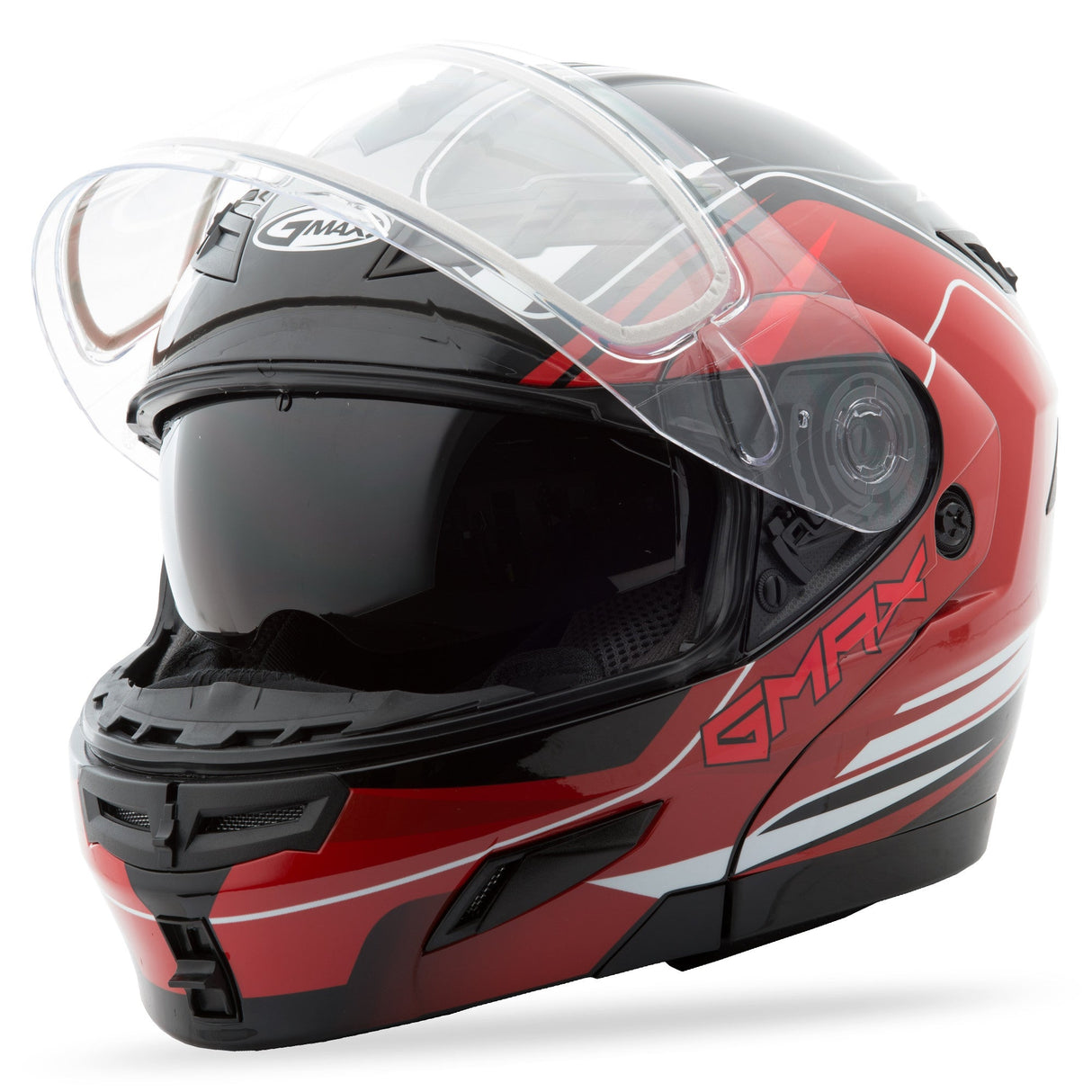 GMAX Gm-54s Modular Terrain Snow Helmet Black/Red Sm G2546204 TC-1