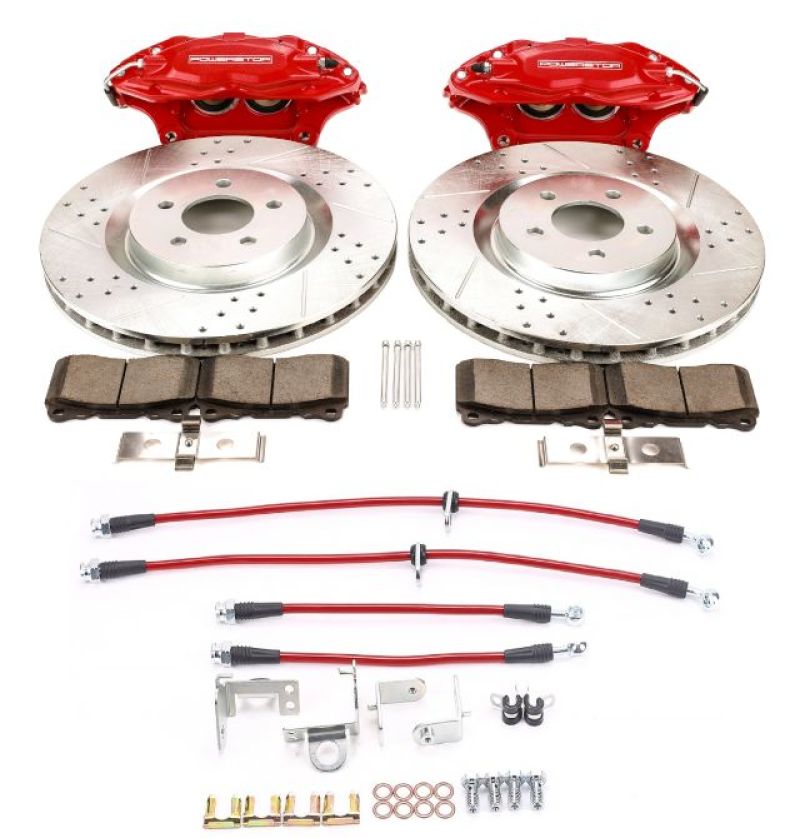 Power Stop 05-14 Ford Mustang Front Big Brake Conversion Kit BBK-MUST-002R