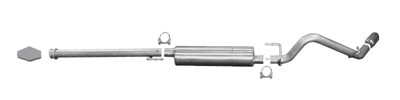 Gibson 05-13 Toyota Tacoma Base 4.0L 2.5in Cat-Back Single Exhaust - Stainless 618802