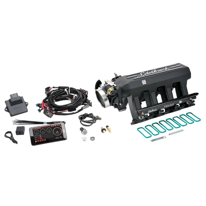 Edelbrock Pro Flo 4 XT EFI System Seq Port LS Gen III/IV Cathedral Port 550 HP Max 35lb/hr Black 35733