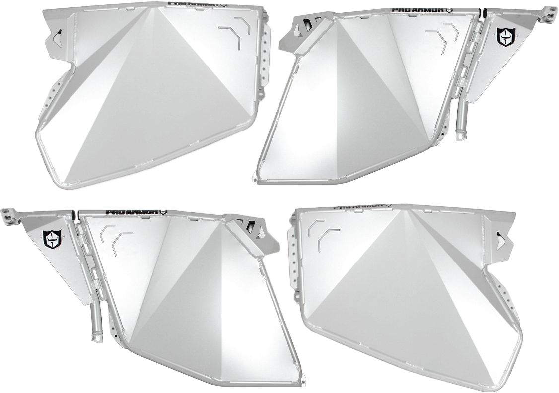 PRO ARMOR Traditional Half Doors Sparkle Silver Metallic Pol P144D000SSM