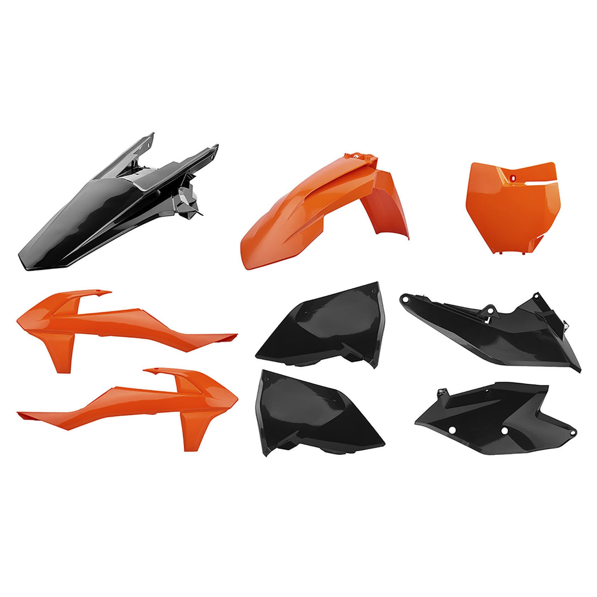 POLISPORT Plastic Body Kit Orange/Black 90835